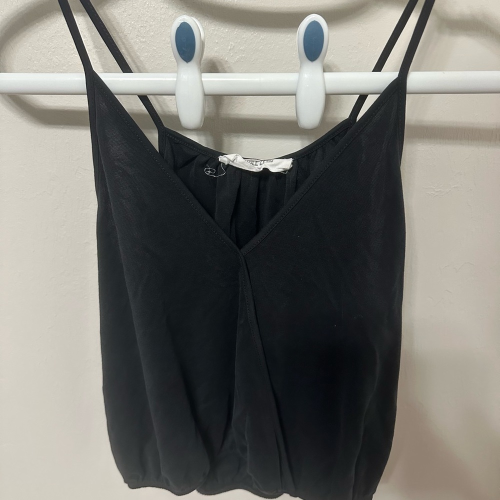 Double Zero Black Wrap Backless Camisole